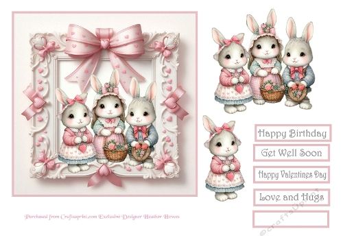bunnies and hearts