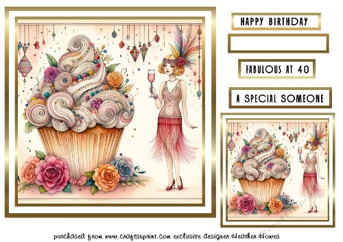 deco cupcake  birthday 2