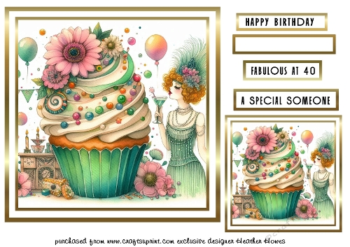 deco cupcake  birthday 3