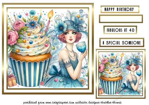 deco cupcake  birthday 6