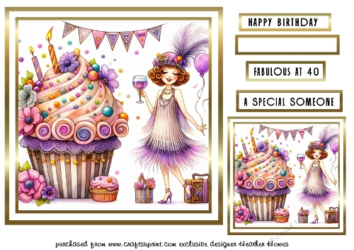 deco cupcake  birthday 8
