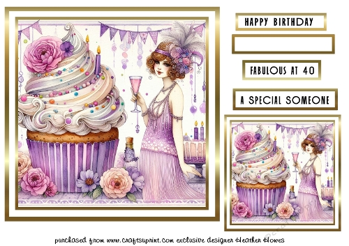 deco cupcake  birthday 9