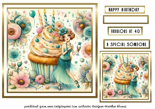 deco cupcake  birthday 10