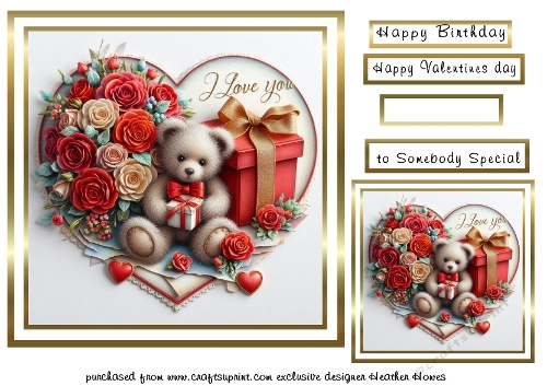 teddy hearts and flowers 10