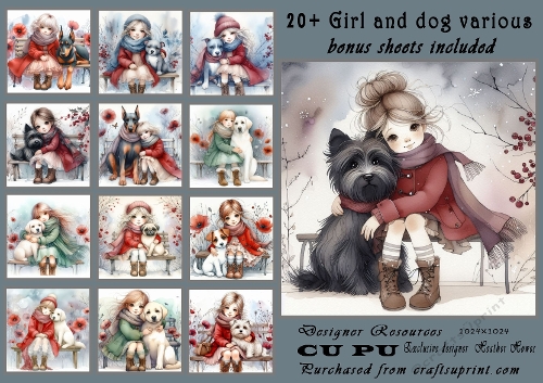girl and a dog 20+
