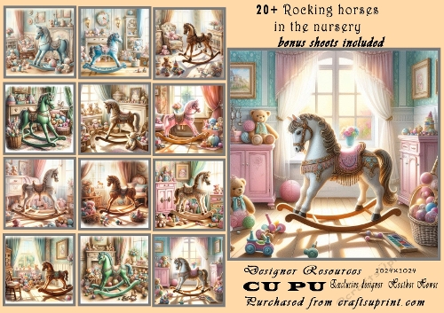 20+nursery  victorian rocking horses