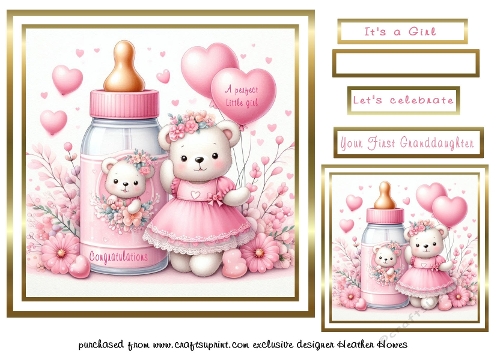 Baby Girl bottle  2