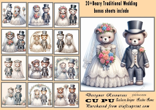 20+ Beary traditional wedding bears