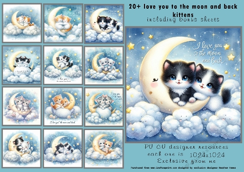 20+ kittens love you too the moon and back
