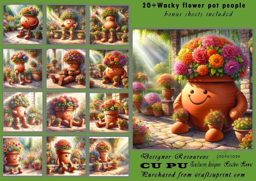 20+ wacky flower pot people