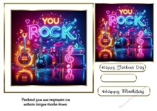 neon lights guitar you rock