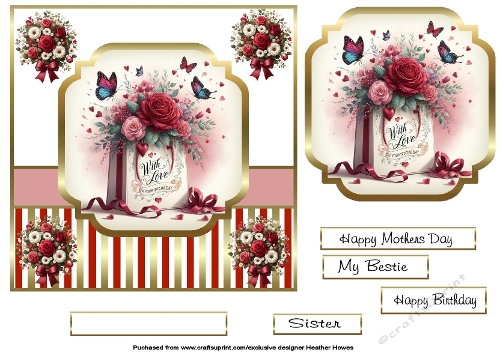 gift bag  with roses