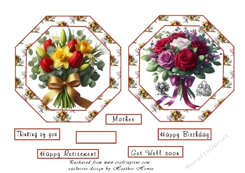 octagon toppers floral