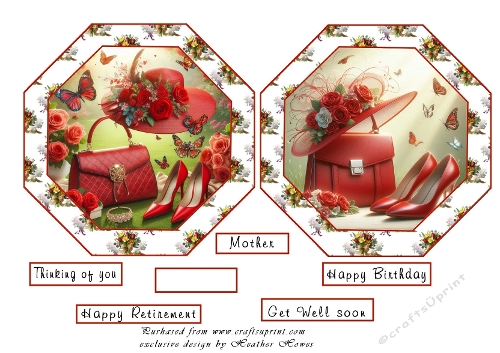 octagon toppers floral ladies