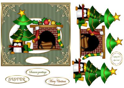 Pingys Fireplace at Christmas