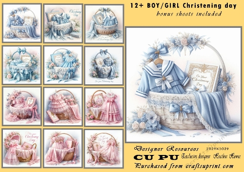 12+ Christening day baskets boy/girl