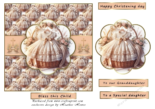 baby girl christening card