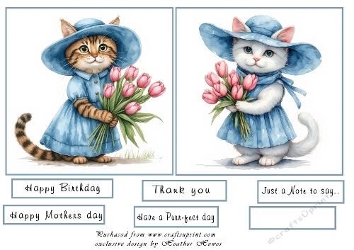 2 to a page cat toppers 10