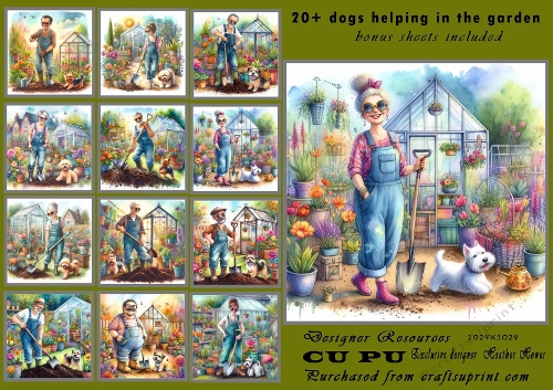 20+ dogs helping in the garden .male/female