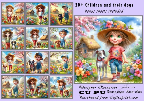 20+children and their dogs