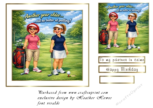 the girls are on the golf course