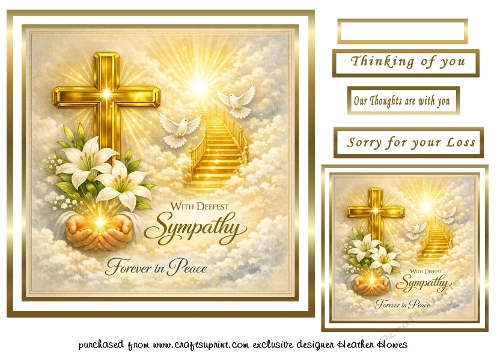 sympathy cross with lilies 1