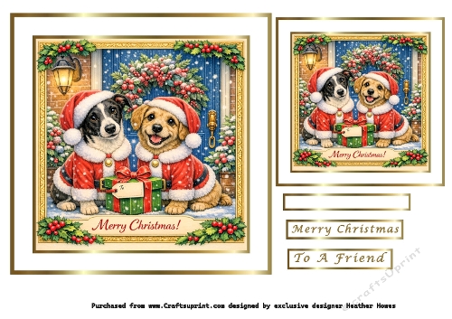 pups at christmas 2