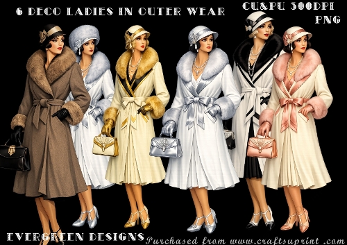 art deco ladies x6 outer wear