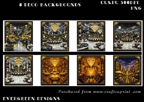 art deco backgrounds x8