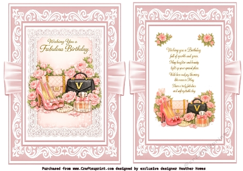 fabulous birthday framed card