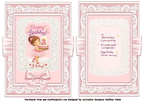 3rd birthday framed card