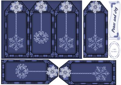 Rich Blue Snowflake Panels