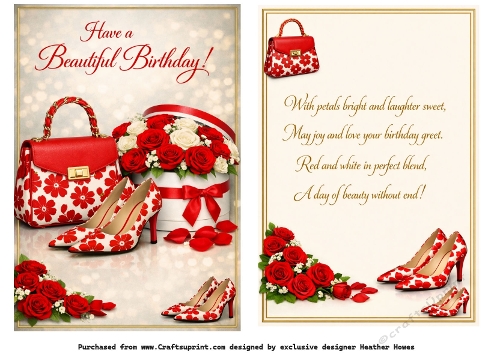 red handbag shoes birthday