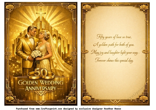 art deco wedding anniversary gold