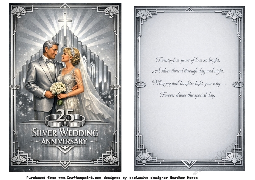 silver wedding anniversary art deco
