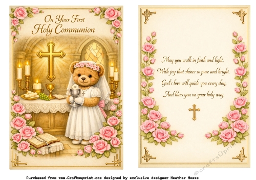 first holy communion girl teddy