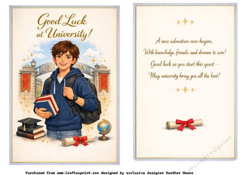 good luck at university male