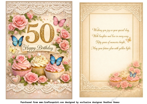 50 butterflies and cupcakes
