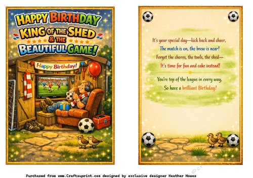 world cup in the man shed birthday