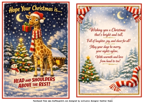 christmas giraffe