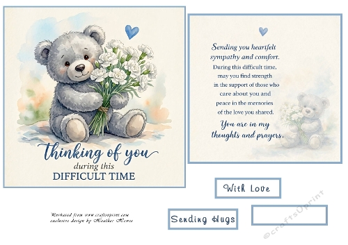 blue bear thinking of you