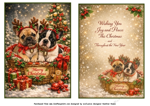 french bulldogs at christmas