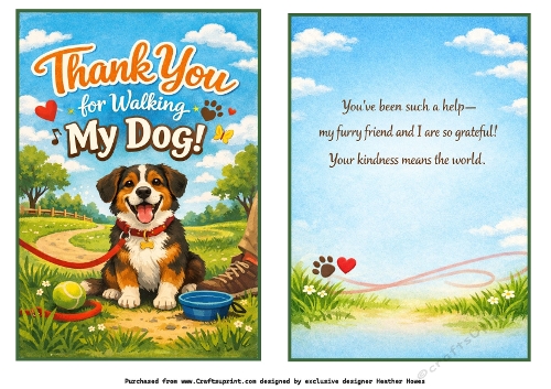 thank you for walking the dog