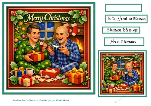 male couple at christmas
