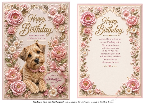 norfolk terrier happy birthday flowers