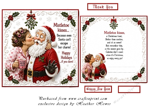 under the mistletoe with santa