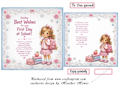 first day at school girl 1