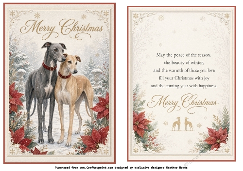 more christmas dogs 2 greyhounds