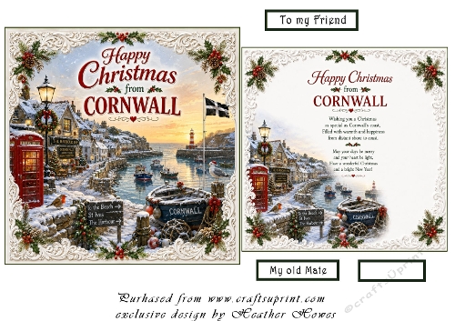 happy  christmas from  cornwall