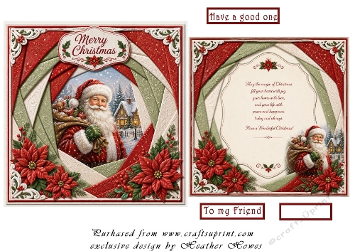 faux iris folding santa